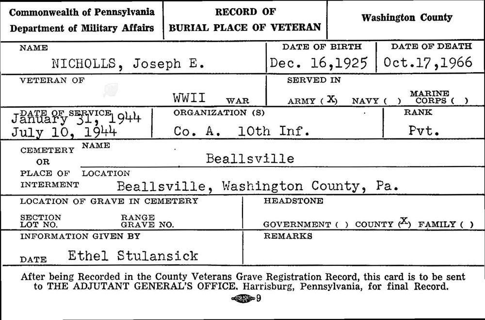 Joseph E. Nicholls
